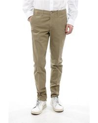 Corneliani - Id Cotton Blend Chinos Pants With Belt Loops - Lyst