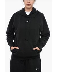 Nike - Fleeced-Cotton Blend Hoodie With Contrasting Logo - Lyst