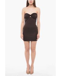 ANDAMANE - Stretch Jersey Strapless Minidress - Lyst