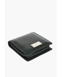 Corneliani - Saffiano Leather Coin Purse With-Tone Logo Plaque - Lyst
