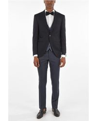 Corneliani - Virgin Wool Cerim.Academy 3 Piece Waistcoat Suit With Stripe - Lyst