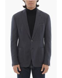 Corneliani - Cc Collection Unlined Two-Buttons Blazer With Patch Pockets - Lyst