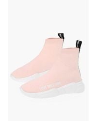 Moschino - Love Sock High-Top Sneakers Gomma35 With Logo - Lyst