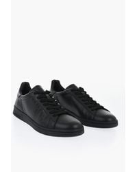 DSquared² - Low-Top Solid-Color Leather Sneakers Boxer With Tonal Monogr - Lyst