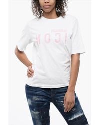 DSquared² - Icon Logo Printed Crew-Neck T-Shirt - Lyst