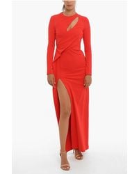 McQueen - Long Sleeved Maxi Dress With Cutouts - Lyst