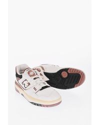 New Balance - Leather Perforated 550 Low-Top Sneakers With Logo - Lyst