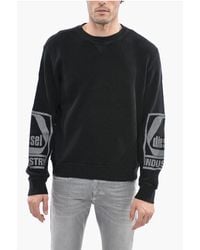 DIESEL - Honeycomb Motif S-Ginaffle Crew-Neck Sweatshirt - Lyst