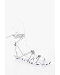 Bruno Frisoni - Metallic Leather Atom Lace-Up Sandals With Studs - Lyst