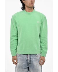 DSquared² - Terry Cotton Crew-Neck Sweater With Monogram - Lyst