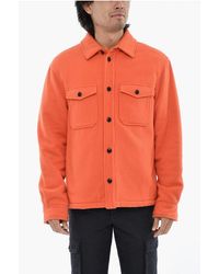 Woolrich - Virgin Wool And Nylon Overshirt With Double Breast Pockets - Lyst