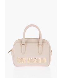 Moschino - Faux Leather Tote Bag with Removable Strap - Lyst