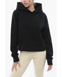 Palm Angels - Brushed Cotton Hooded Sweatshirt With Embroidered Logo - Lyst
