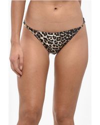 Ganni - Animal-Print Bikini Brief With Monogram - Lyst