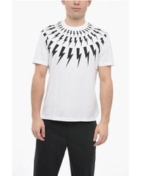 Neil Barrett - Slim Fit Fair-Isle Thunderbolt Crew-Neck T-Shirt - Lyst