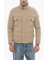 Woolrich - Solid Color Sierra Down Jacket With Hidden Closure - Lyst