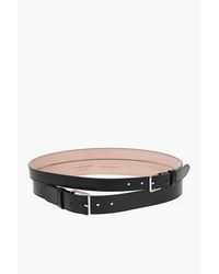 Alexander McQueen - Double Leather Belt 60Mm - Lyst