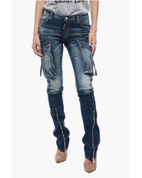 DSquared² - Trumpet Cargo Fit Denim With Zipped Bottoms 20 Cm - Lyst