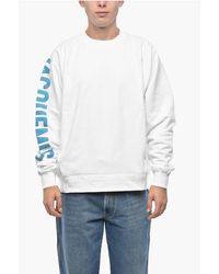 Jacquemus - Solid Color Crew-Neck Sweatshirt With Contrasting Logo - Lyst