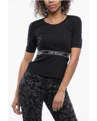 Off-White c/o Virgil Abloh - Fitted Short-Sleeve Top With Cut-Out Detail - Lyst
