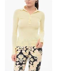 Sa Su Phi - Ribbed Cashmere Blend Sweater With Polo Neck - Lyst