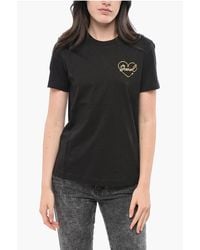 DIESEL - Crew Neck Cotton T-Shirt With Printed Logo - Lyst