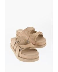 UGG - Suede Double-Buckle Sandals Goldenstar - Lyst