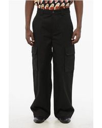 Valentino - Stretch Cotton Cargo Pants With Belt Loops - Lyst