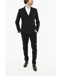 DSquared² - Virgin Wool Double-Breasted Suit With Peak Lapels - Lyst