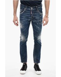 DSquared² - 5 Pocket Skater Fit Denims With Sketch Effect Print 16Cm - Lyst