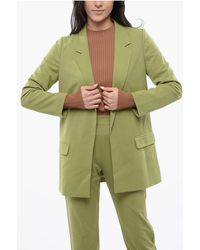 AllSaints - Allsaints Solid Color Open Front Aleida Blazer - Lyst