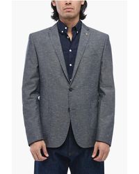 Corneliani - Cc Collection Cotton Half-Lined Blazer With Flap Pockets - Lyst