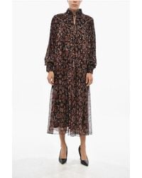 Celine - Silk-Blend Shirt Dress With Paisley Motif - Lyst