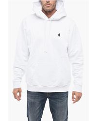 Marcelo Burlon - Brushed Cotton Cross Hoodie - Lyst