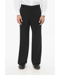 Dolce & Gabbana - Virgin Wool Straight-Leg Trousers With Belt Loops - Lyst