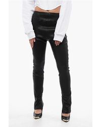 DSquared² - Leather Leggings With Zipped Ankle - Lyst