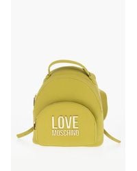 Moschino - Love Eco Leather Solid-Color Backpack With Logo - Lyst