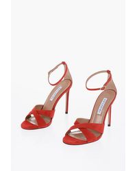 Aquazzura - Open Toe Suede Divine Ankle Strap Sandals 10,5Cm - Lyst