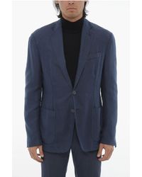Corneliani - Cc Collection Wool Blend Blazer With Patch Pockets - Lyst
