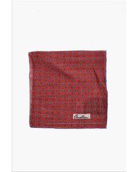 Corneliani - Patterned Cotton And Linen Pocket Square - Lyst