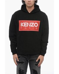 KENZO - Hooded Sweatshirt with Velcro Patch - Lyst