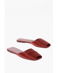 The Row - Satin Milla Flat Mules - Lyst