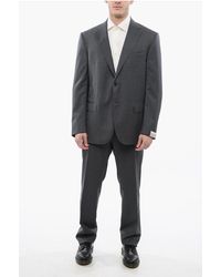 Corneliani - Single-Breasted Virgin Wool Suit With Notch Lapel - Lyst