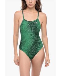 Nike - Swim Two-Tone One Piece Swimsuit With Embroidered Logo - Lyst