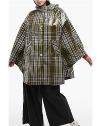 Woolrich - Plaid Check Nylon Hawthorn Hooded Cape - Lyst