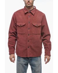 Woolrich - Twill Wool And Nylon Alaskan Overshirt With Double Breast Po - Lyst
