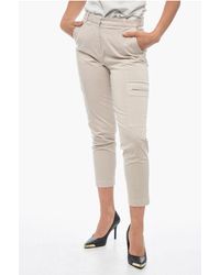 Fabiana Filippi - Cropped Fit Stretch Cotton Cargo Pants - Lyst