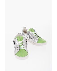 Giuseppe Zanotti - Metallic Leather Low-Top Sneakers - Lyst