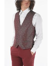 Corneliani - Silk Double-Breasted Waistcoat Cerim.Academy With Patterned - Lyst