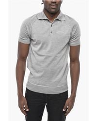 DSquared² - Extra-Fine Virgin Wool Polo Shirt With Printed Logo - Lyst